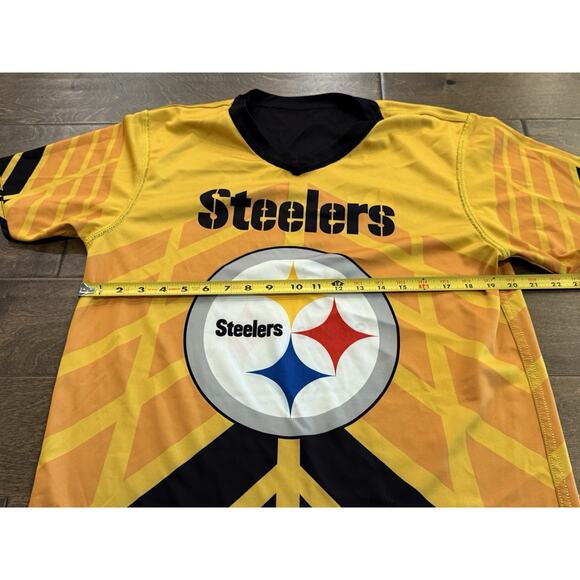 Pittsburgh Steelers NFL Mens Black Yellow Reversible Flag Football Jersey Size M - Picture 6 of 8